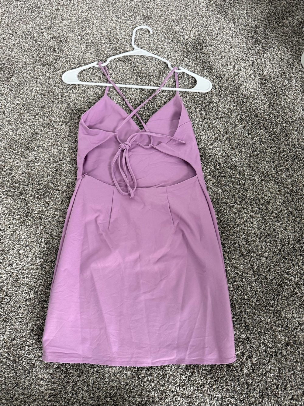 superdown Lavender Cutout Mini Dress with Tie back